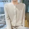 Women's Fashion Casual Fall Winter Solid Color Print Long Sleeve O-Neck Sweaters
