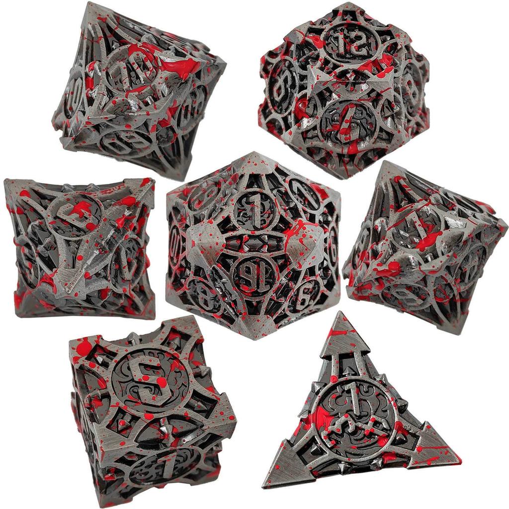 Metal coc running dice dnd dragons and dungeons multi-faceted rpg dice cthulhu d20 настольная игра