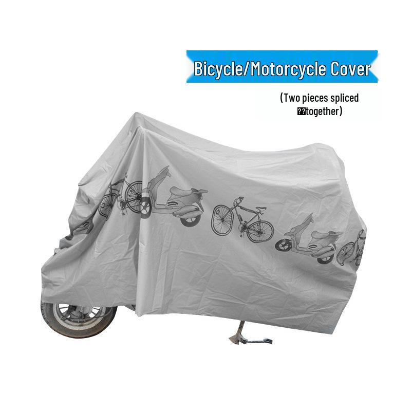 PEVA Single Layer Rain and Sunproof Cover for Motorcycles, Electric Vehicles, and Bicycles with Logo Print