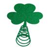Улица. Верхушка на елку 'Клевер Святого Патрика' с весенним основанием, блестящая, миниатюрная, ирландский клевер, украшение на верхушку рождественской елки, праздничный орнамент