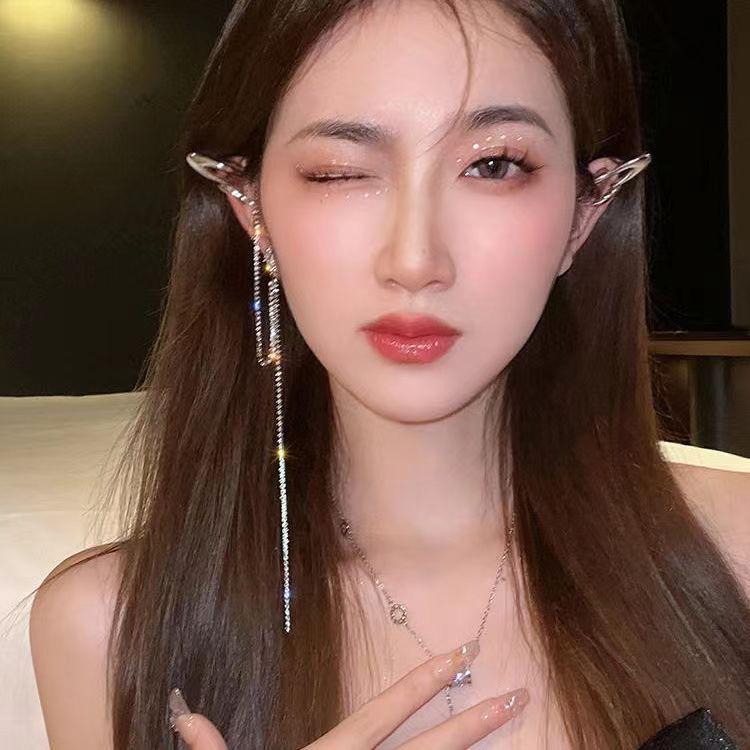 Корейские клипсы для непроколотых ушей – классный дизайн с кисточками и жемчужными бабочками для женщин