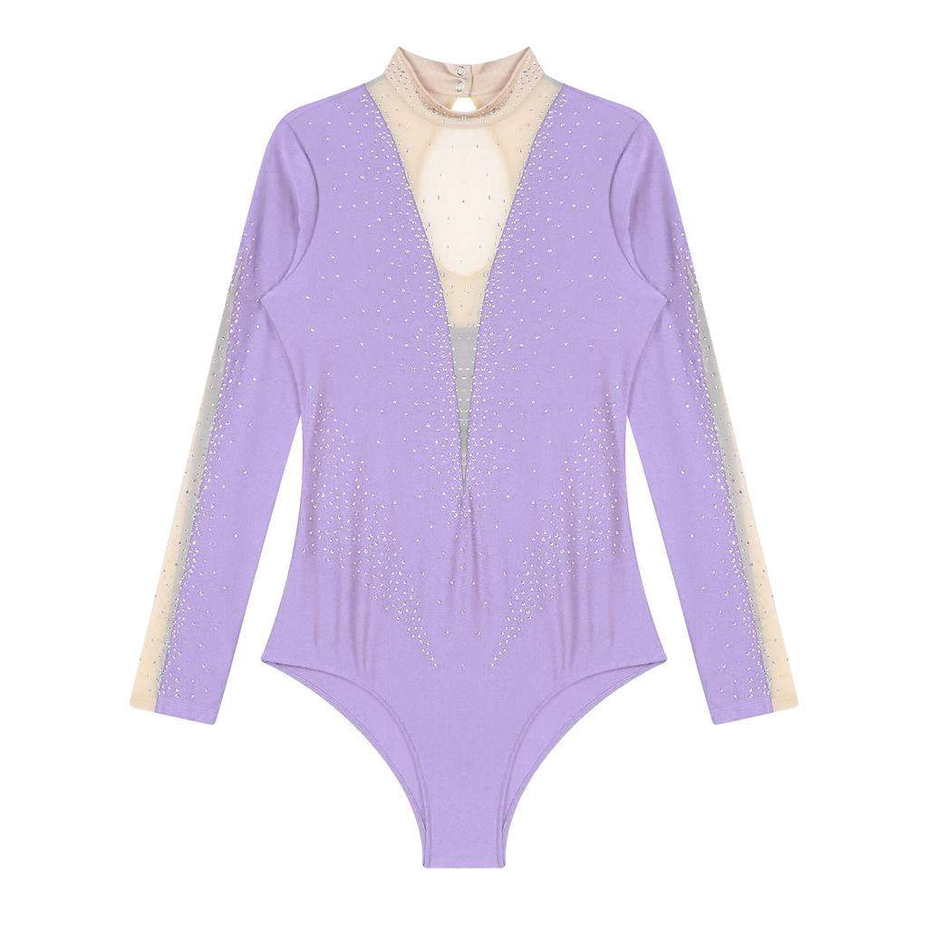 Женский декор со стразами, балет, художественная гимнастика, акробатика, танец, акробатика, купальник, костюм для фигурного катания, танцевальная одежда для латинского джаза