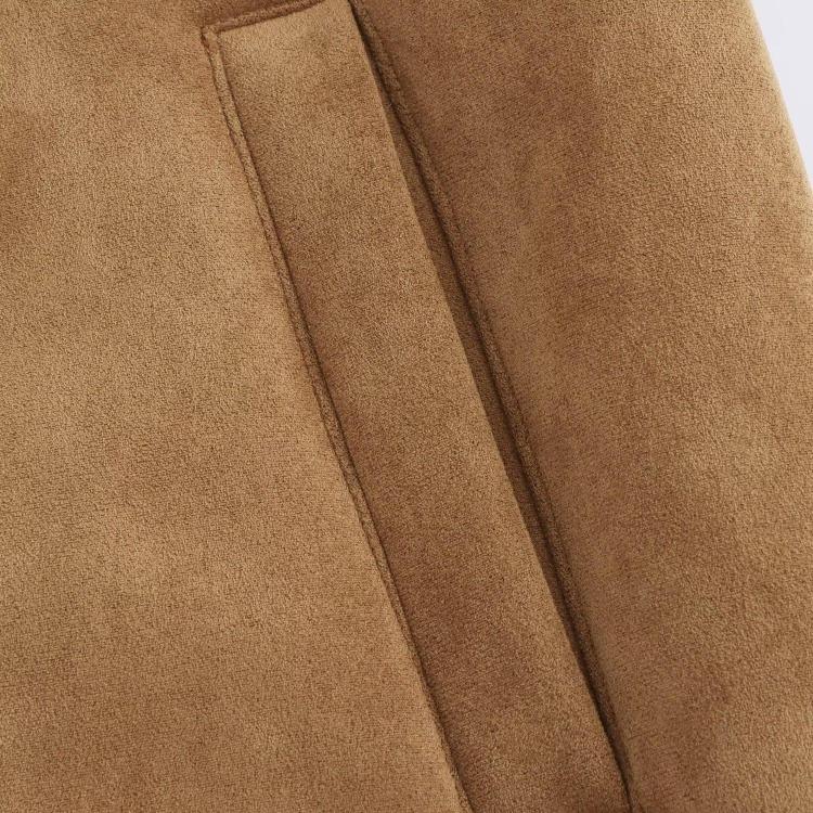 Европейско-американская уличная мода Женское пальто с длинными лацканами и меховой отделкой для осени и зимы, стиль кросс-бордер