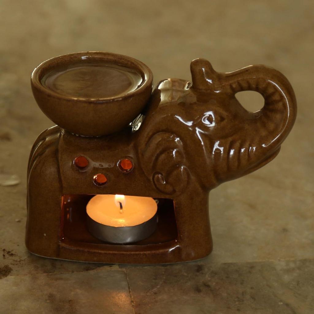 Керамическая аромалампа (коричневый)