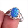 Кольцо из чистого серебра 925 пробы с натуральным эфиопским опалом ручной работы S.9 z1r34