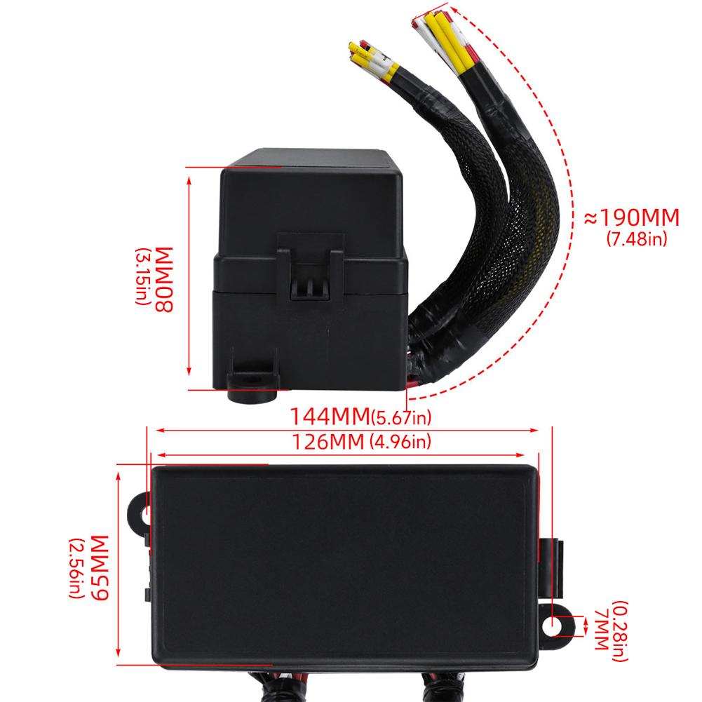 12 В предохранитель релейный блок с 4 блоками реле 12-контактный держатель предохранителя двойной предварительно смонтированный автомобильный блок предохранителей с крышкой для автомобиля грузовика морского автофургона лодки