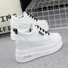 Casual Platform Trainers White Shoes Woman Height Increasing Shoes 10CM Heels Spring Autumn Wedges Breathable Women Sneakers Plus Size