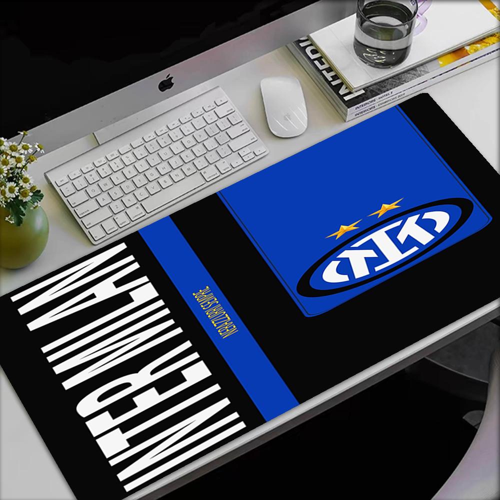 Inter Milan Theme Mouse Pad, Non Slip Rubber Base, Multifunctional Office & Home Decor, Perfect for Workspace Personalization.