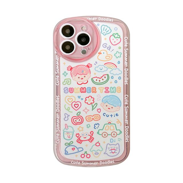 Cute Cartoon Phone Case For Iphone 11 12 13 Pro Max Case Iphone X Xr Xs Max 7 8 Plus Se 2022 Soft Silicone Shockproof Cover Capa