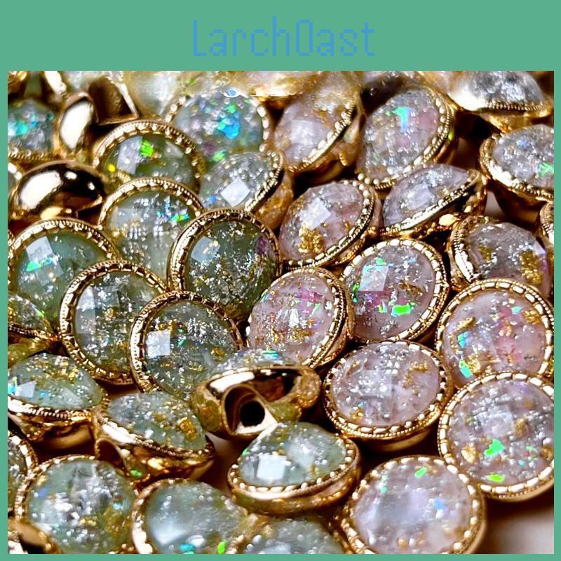 10pcs 10mm Beautiful Gemlike Buttons Small Round Metal Shank Buttons Skirt Cuff Neckline Decorative Buttons