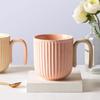 Ins Nordic Style Vertical Stripe Mug Simple Ceramic Water Cup Coffee Cup Breakfast Cup Milk Cup Special Water Cup