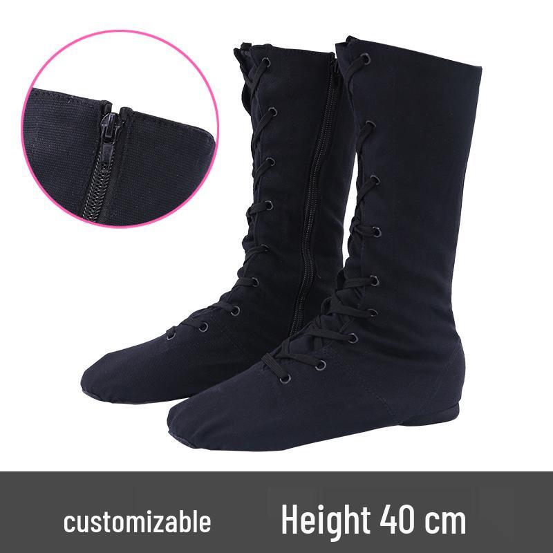 Летние парусиновые джазовые туфли - высокие для детей и взрослых, тренировочные джазовые ботинки для девочек