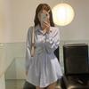 2025 Retro Korean Chic Women's Loose Shirt - Early Spring & Autumn Trendy Hong Kong Style