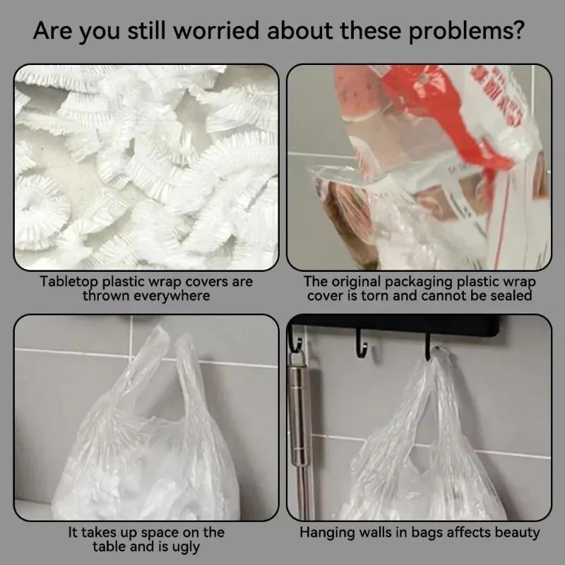 Настенный ящик для хранения пищевой пленки, органайзер для пленки, пыленепроницаемые контейнеры, крышка для еды, стойка для пищевой пленки, товары для хранения дома и на кухне