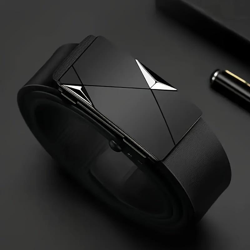 Ремень премиум-класса для мужчин - деловой, повседневный и официальный - классическая автоматическая пряжка