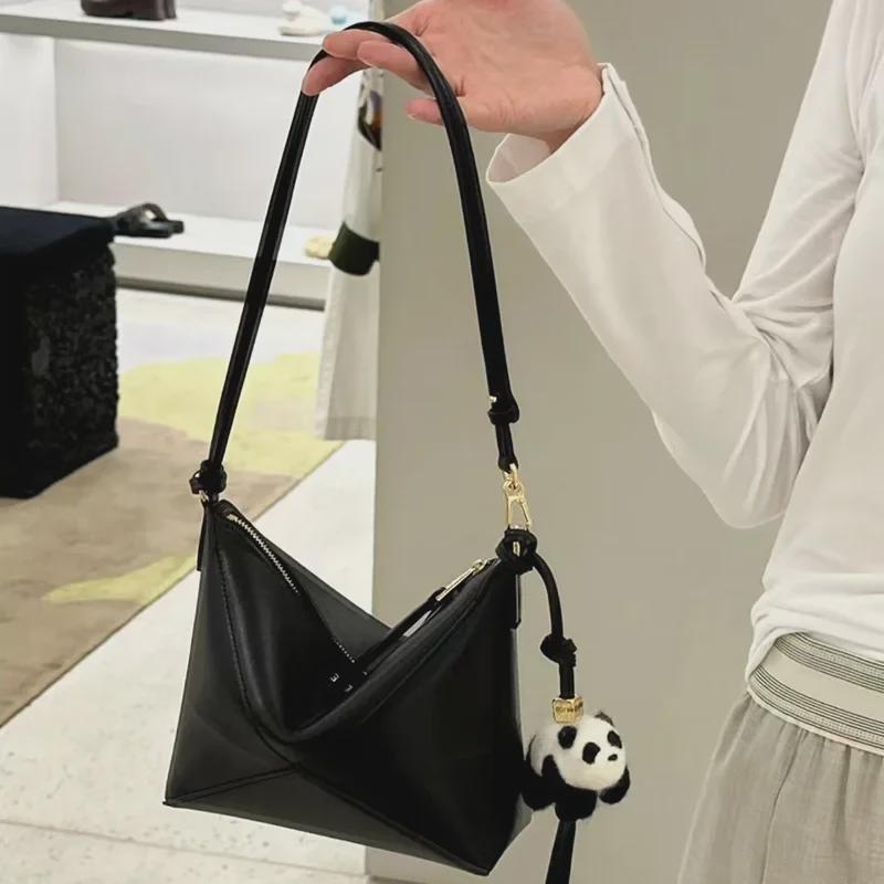 "Геометрическая складная женская сумка-тоут из коровьей кожи и чехол для маджонга"