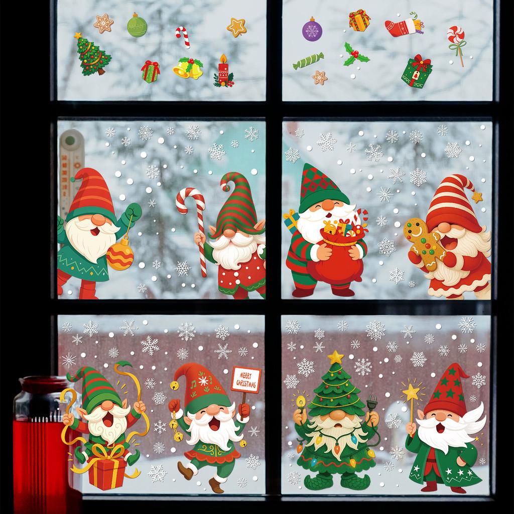Christmas Snowflake Pvc Static Decals Set For Festive Window Art