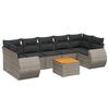 VidaXL Salon de Jardin avec Coussins 8 pcs, Canapés de Terrasse, Ensemble de Meubles de Patio, Mobilier d'Extérieur, Gris 3224919
