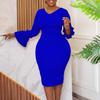 Plus Size Women's Bodycon Pencil Skirt Dress - African Fashion Temperament