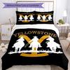3 шт. Постельное белье Yellowstone с пододеяльником, включает 1 пододеяльник и 2 наволочки, мягкое и удобное для всех сезонов.