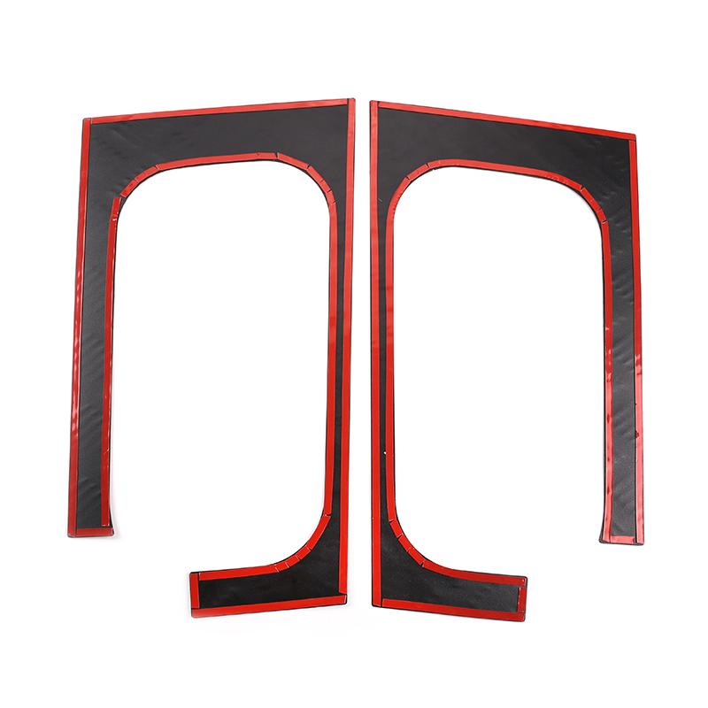 2 шт., черная защитная пластина для стекла задней двери из алюминиевого сплава автомобиля, боковое окно для Land Rover Defender 2004-2018, экстерьер