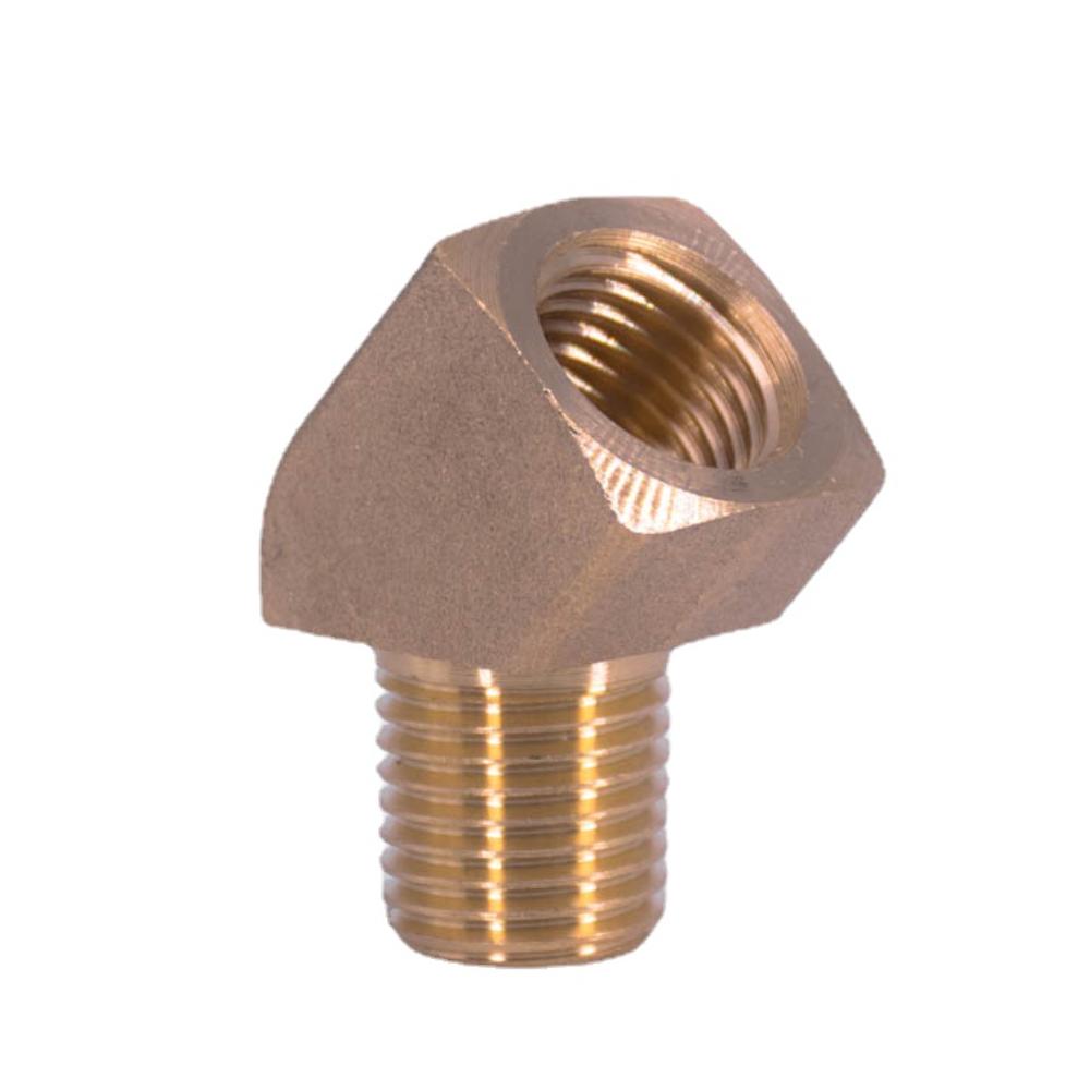 Круглый 1/8" 1/4" 3/8" NPT Внутренняя на Наружную Угольник 45 Градусов Латунный Блок Фитинг Трубный Соединитель Вода Газ Топливо