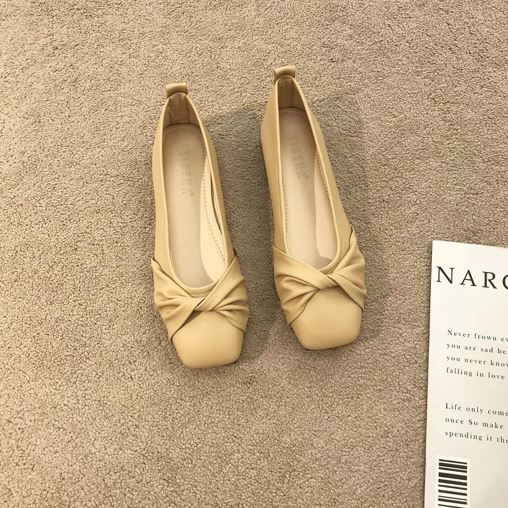 Fashion Gentle Soft Flat Oes Single Casual Women's Oes Andmother Versatile Flat Bot Rubber Outsole