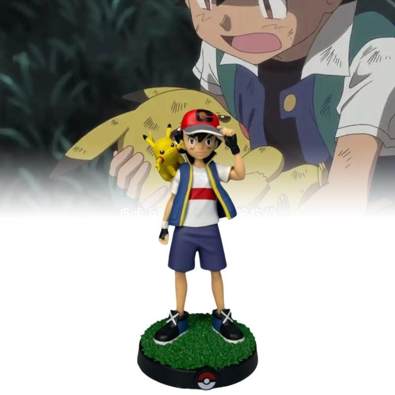 Очаровательная фигурка Пикачу и Эша Коллекционная игрушка Модель из ПВХ Идеально подходит для подарков и декора