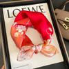 53cm Floral Printed Silk Square Scarf Women's Fashionable and Versatile Printed Scarves High-end Decorative Scarf Shawl Kerchief