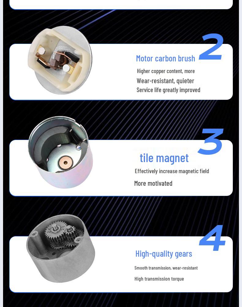 Мини Регулируемый по скорости DC Мотор-редуктор с эксцентриковым валом, Мотор 520 12В/24В