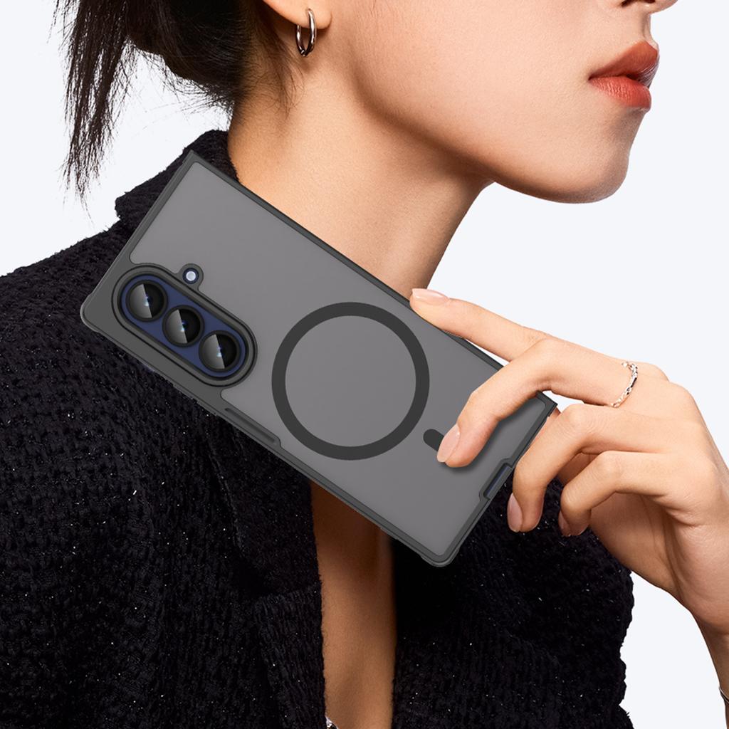 For Samsung Galaxy Z Fold7 5G Case Compatible with MagSafe Anti Drop PC+TPU Phone Cover