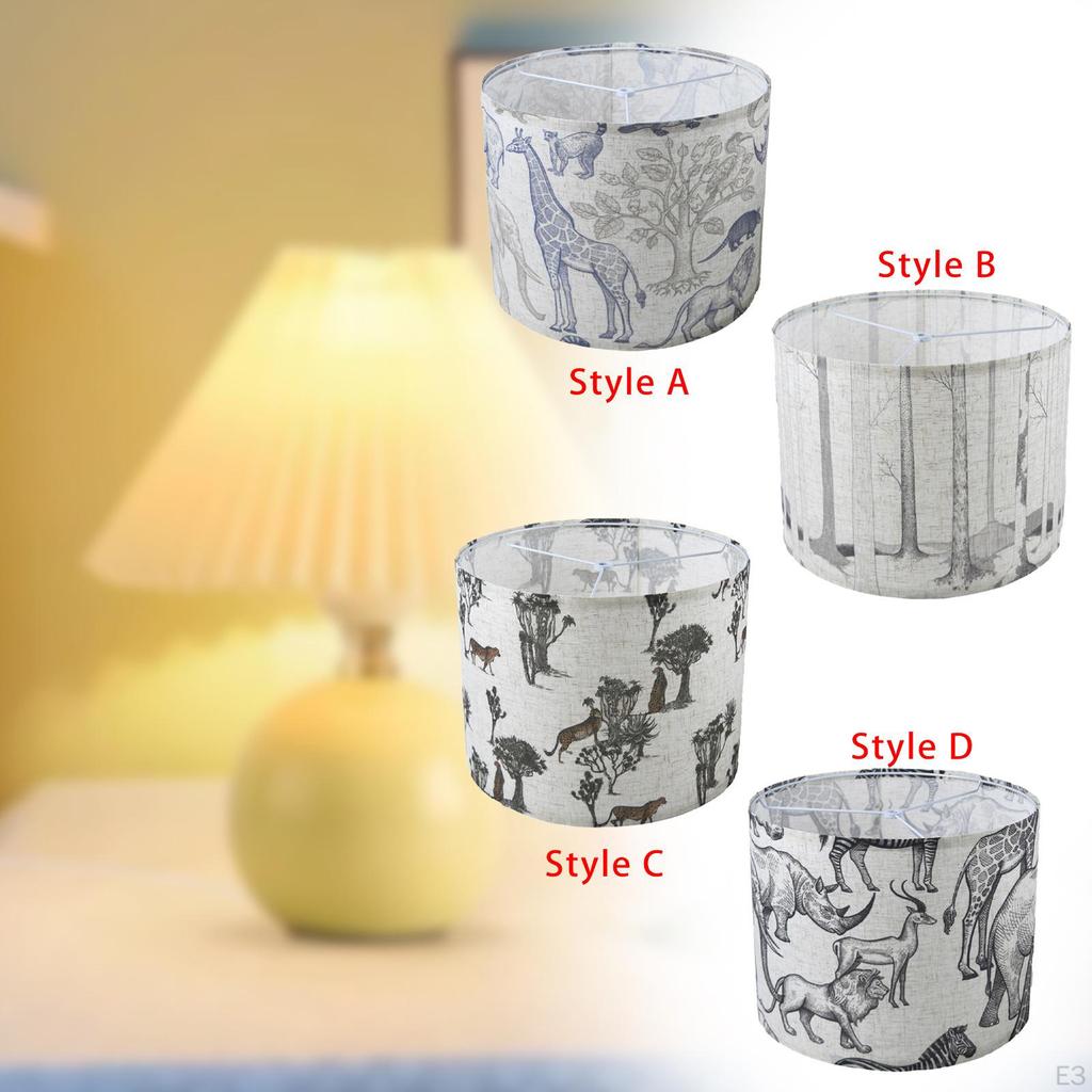 Drum Lampshade Bulb Guard Ceiling Light Shade Boho Cover for Living Room Farmhouse