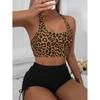 Swimsuit Women Leopard Print Two-piece Set Bikini High Waist Swimwear Beach Wear Swim Lady Summer Swimsuits