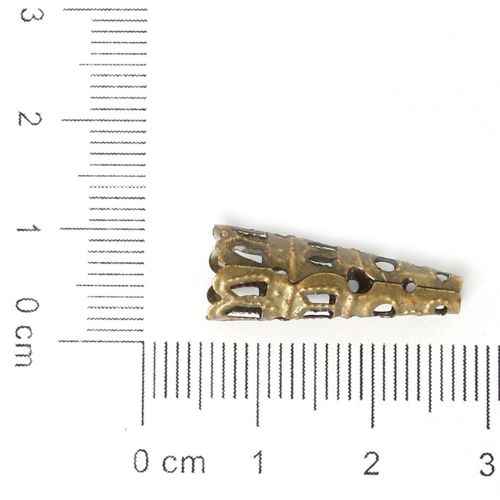 Mix Color Metal Flower Petal End Spacer Hallow Beads Caps Charms Bead Cups For Jewelry Necklace Making Supplie