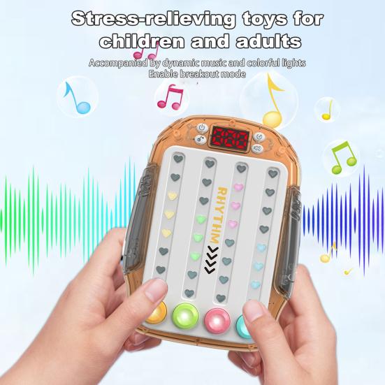 Игровая консоль Fast Push Rhythm Master для тренировки скорости реакции для детей и взрослых, портативная обучающая игровая машина со светящимся треком, игрушка