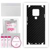 apgo Protective Skin Sticker for the Back+sides Compatible with Tecno Camon 16, Full Wrap Film, Foil, Vinyl - Pattern Carbon Black
