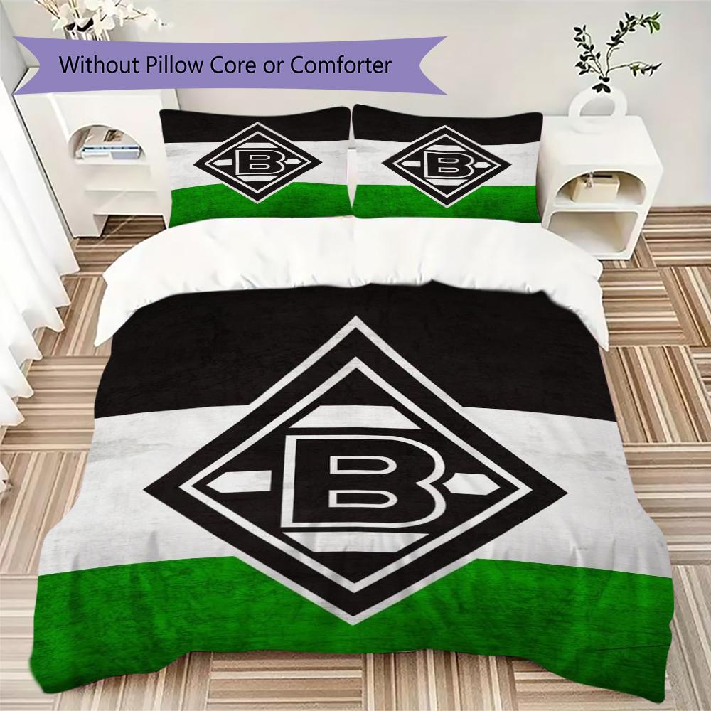 Borussia Pattern Bedding uilt Set uilt Cover Pillowcase Home Decoration Birthday Gift (1 * duvet cover + 2 * pillowcase without core)19