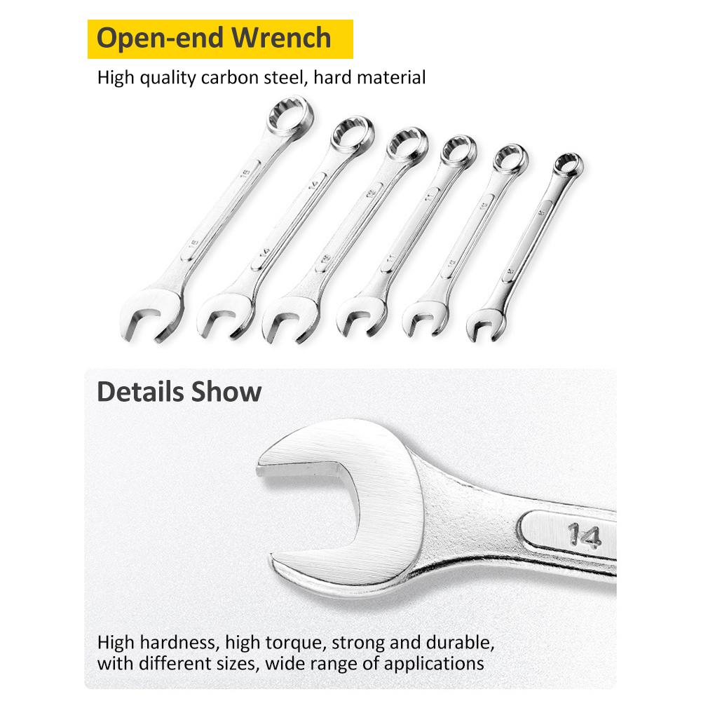 Набор инструментов из 108 предметов, набор ручных инструментов для домашнего использования с пластиковым ящиком для хранения инструментов, используемый в автомобиле