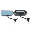 2 X Adjustable F1 Style Car Side Rearview Mirror Carbon Fiber Color Blue Mirror