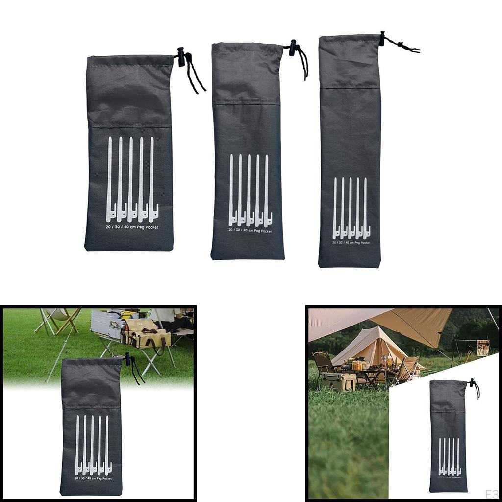 Tent Stakes Storage Bag Camping Tool Lightweight Case Peg Nails for Gardening