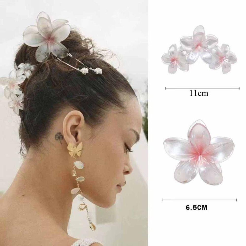 Градиентный цветок шпилька Ins стиль клипса коготь простая акула клипса