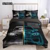 Набор пододеяльников для спортивных автомобилей, размер королевы, крутой гоночный пододеяльник, комплект постельного белья для экстремальных видов спорта для мальчиков, подростков, мужской декор комнаты