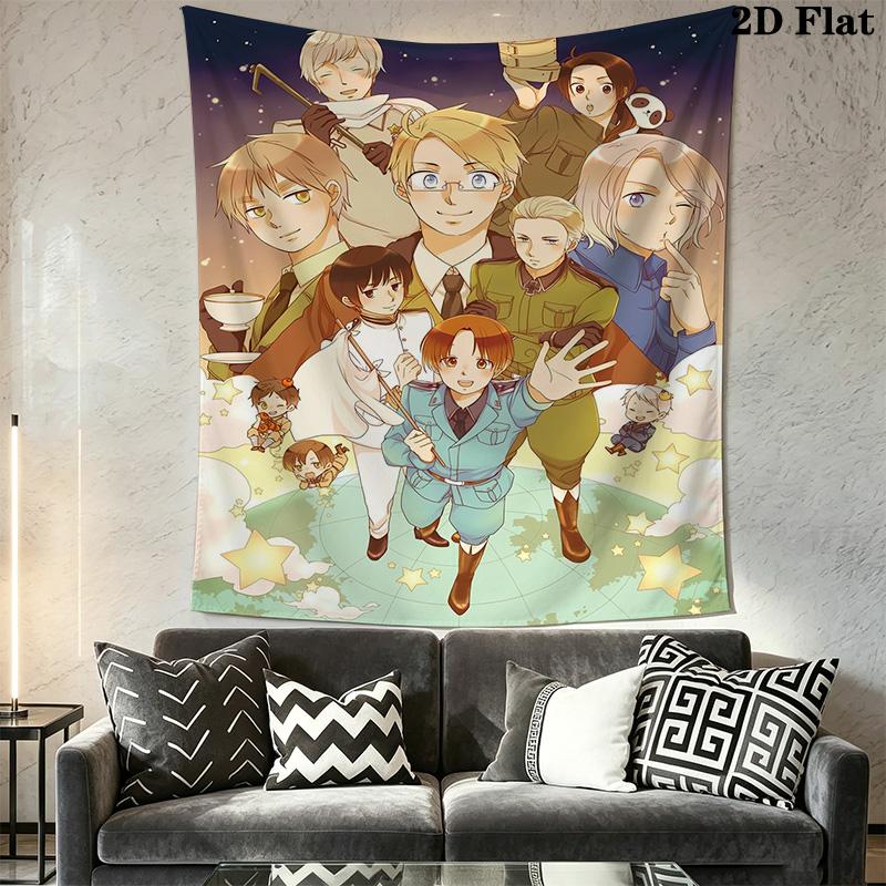 Hetalia Pattern Home Decor Tapestry, Wall Hanging, Decorative RV Wall Cloth.SGT0917272
