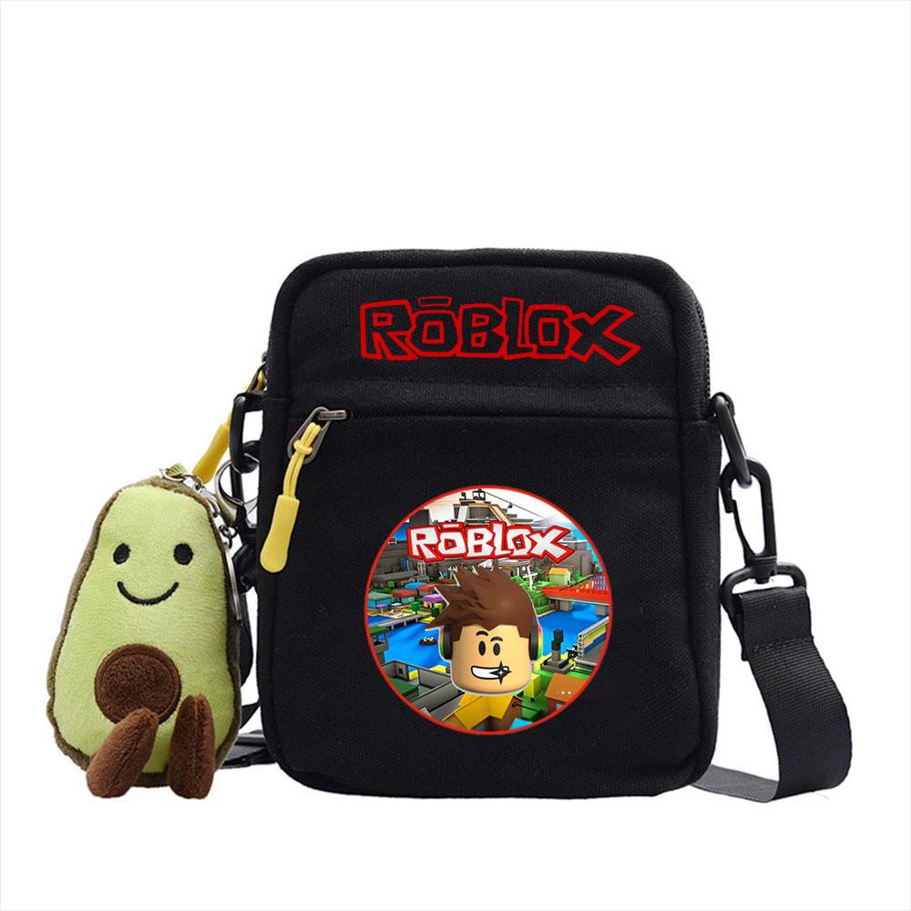 Тканевая сумка через плечо Roblox с принтом персонажа игры и буквой Для повседневных путешествий и школы