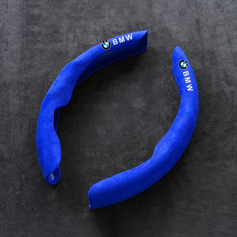 OEBX9 Car Steering Wheel Cover Suede Leather Anti-Slip For BMW X3 X5 M5 M3 E46 E90 E60 F10 E39 F30 E36 G30 E87 E70 Auto Accessories