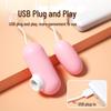 Comele Flirting Egg: USB Double Vibrator with Sucking and Licking Tongue, Variable Frequency for Adult Pleasure