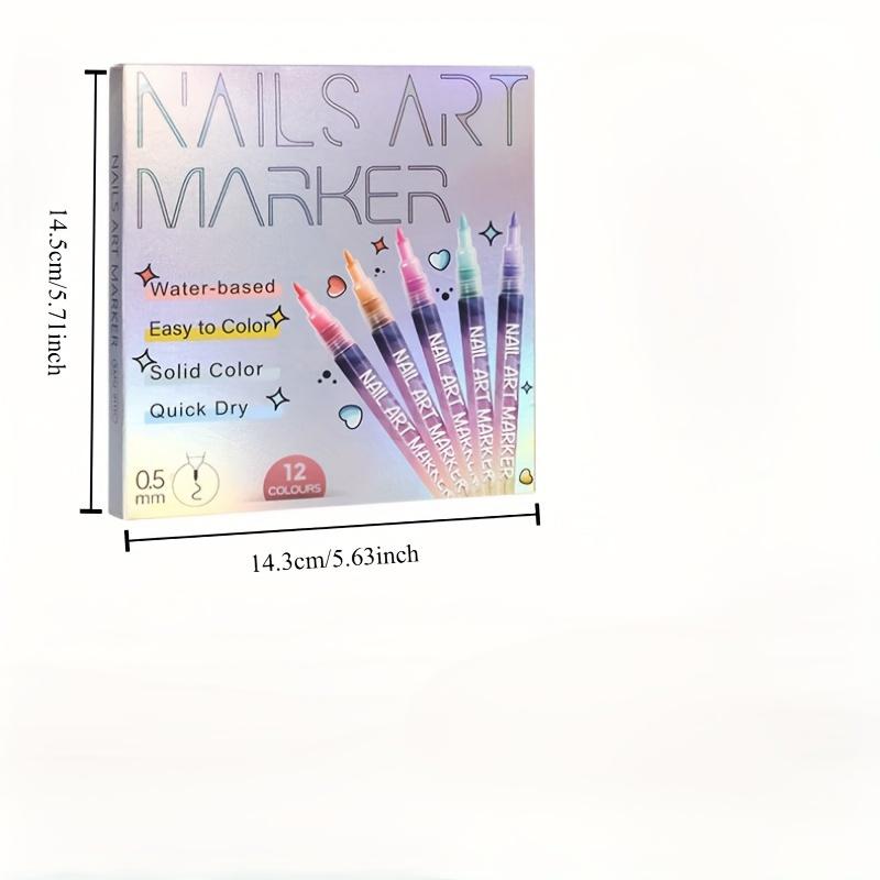 12-color Acrylic Paint Pen, Nail Graffiti Pen, DIY Quick-drying Dot Sewing Pen, Precision 3D Graffiti Nail Art Pen, Nail Art Pen Set, Quick-drying