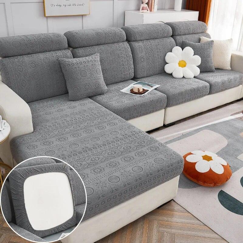 Жаккардовый чехол для подушки на сиденье дивана, эластичный съемный регулируемый чехол для дивана, чехлы для дивана, защита для мебели для домашних животных и детей