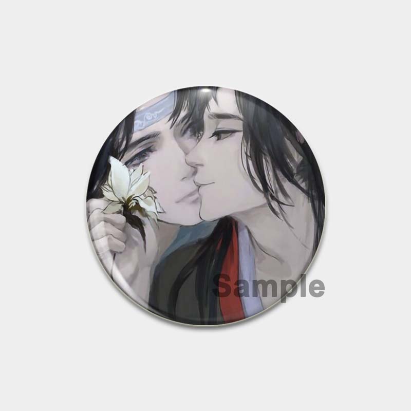 32/44/58 мм аниме Mo Dao Zu Shi брошь, булавки для одежды, аксессуары для рюкзака, мультяшная фигурка Lan Wangji/Wei Wuxian/Chen Qing Ling, значок