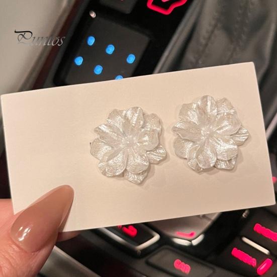 Женские серьги-гвоздики с цветами, антиаллергенные, антикоррозийные, легкие, изысканные, из нержавеющей стали, украшения для ушей, ювелирные изделия, женские серьги для выпускного вечера, вечерние вечеринки